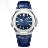 silver shell blue belt model