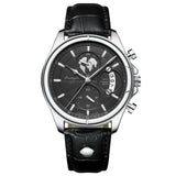 Silver Shell Black Leather