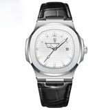 silver shell white belt model