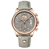Rose Gold Khaki Leather